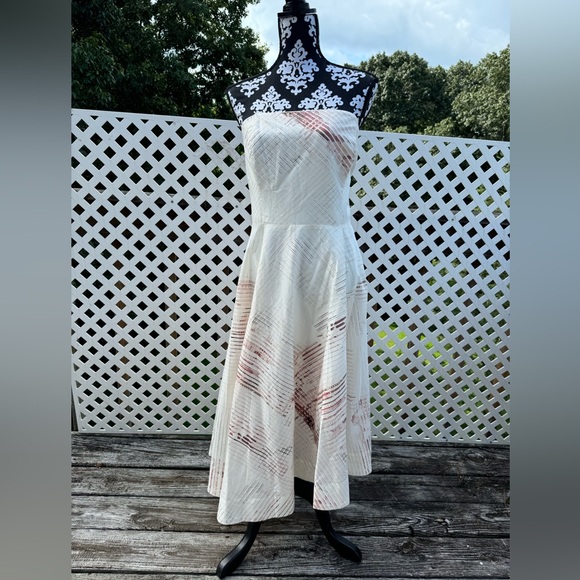 WHBM Asymmetrical Strapless Dress - Picture 2 of 4